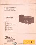 Trion Tepco-Trion Tepco Model 600, Air Cleaner Owners Operation Maintenance Parts Manual 198-600-600A-600B-600C-01